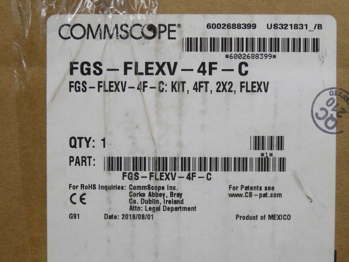 COMMSCOPE FGS-FLEXV-4F-C 4X4, FLEXIBLE VERTICAL RACEWAY KIT, 102X102 MM SIZE, POLYCARBONATE - TELECOMMUNICATION