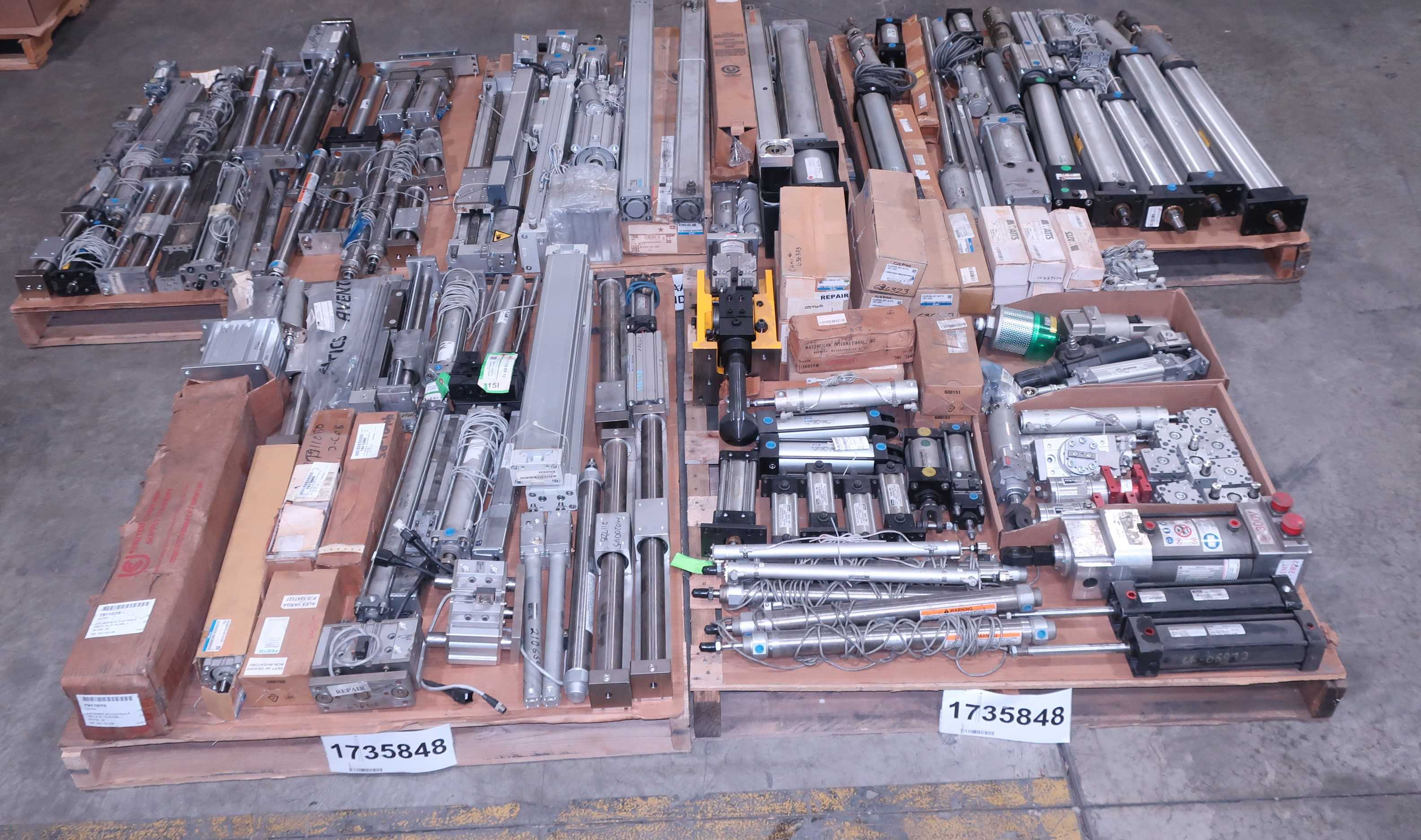 SKU 1735848 - 5 PALLETS OF ASSORTED PNEUMATIC REPLACEMENT PARTS - PNEUMATIC PARTS