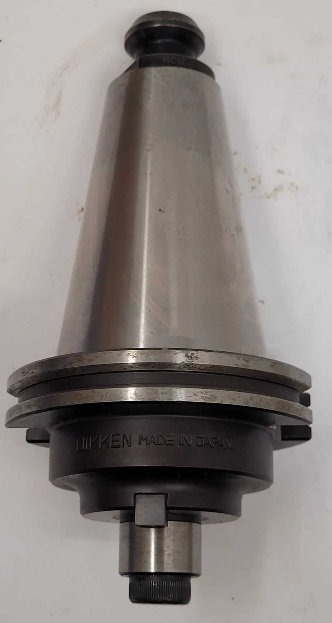 NIKKEN CAT50-FMD25.4-45U SHELL MILL HOLDER, CAT50, 1" PILOT, 3/8" KEY, 45MM PROJ, 7" OAL - MACHINING TOOLING & PARTS