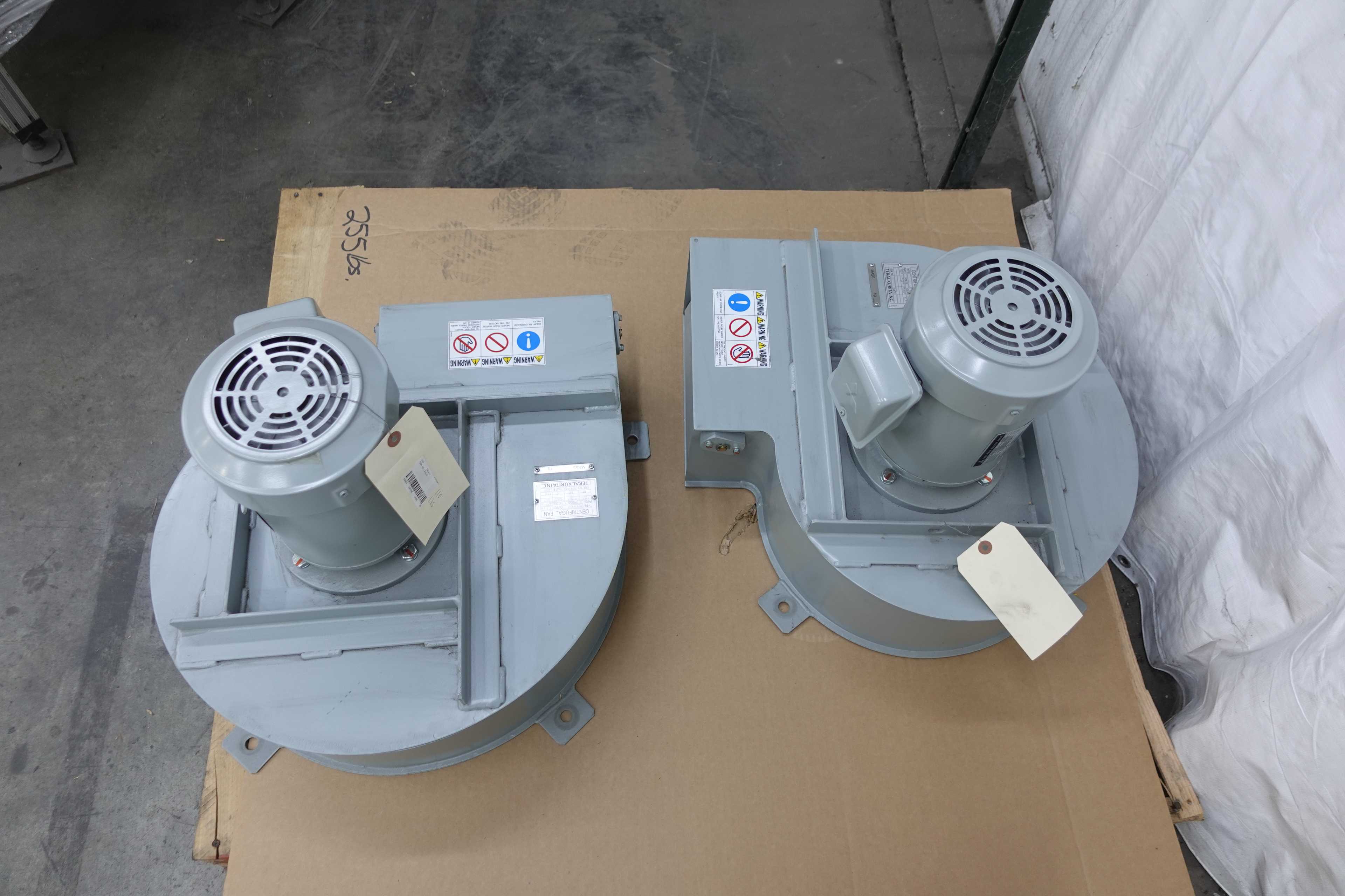 SKU 1724828 - LOT OF 2 TERAL KURITA KS-1 3/4C-7 CENTRIFUGAL BLOWERS - CENTRIFUGAL BLOWER
