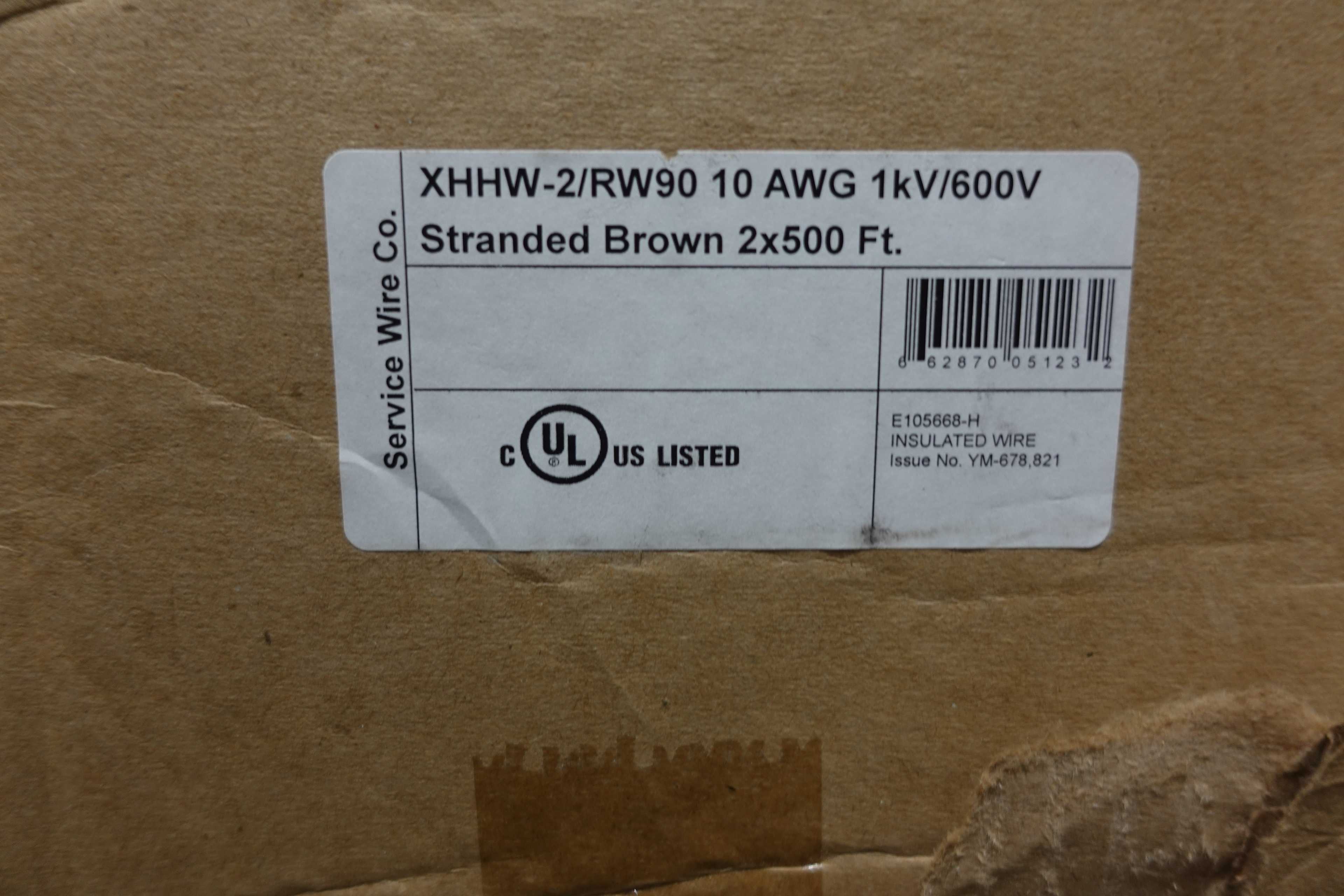 SKU 1075576 - 3 PALLETS OF SERVICE WIRE CO E105668-H 10AWG 500FT 600V-AC WIRE - ELECTRICAL WIRE