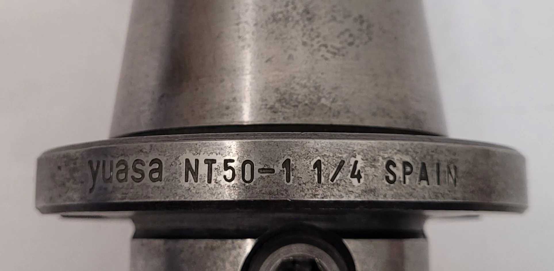 YUASA NT50-1-1/4 END MILL TOOL HOLDER, CAT 50, 1-1/4" SIZE, 7" OAL - MACHINING TOOLING & PARTS