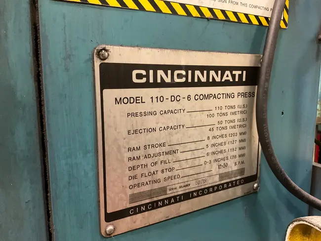CINCINNATI 110-DC-6 110 TON COMPACTING MECHANICAL PRESS - undefined