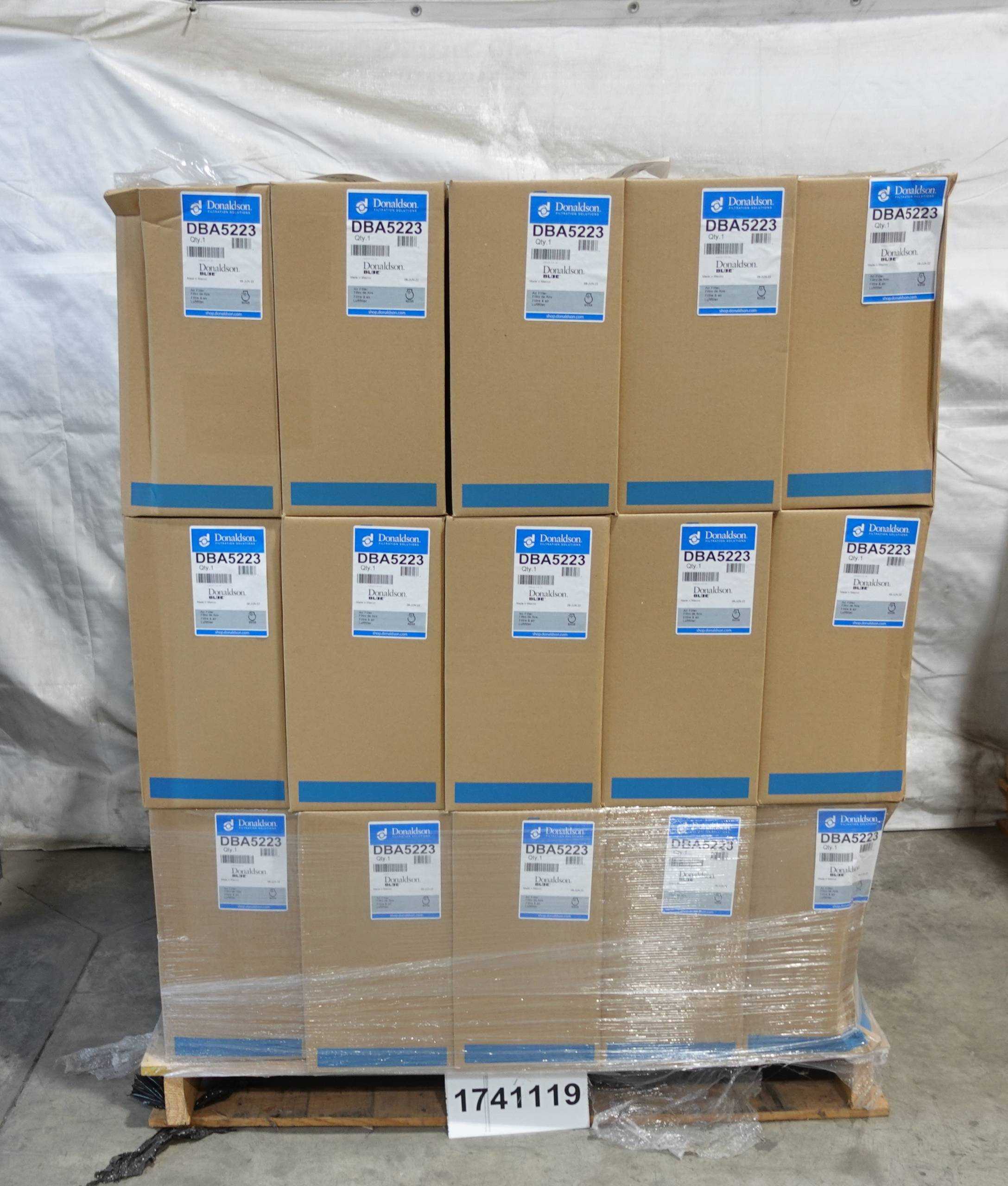 SKU 1741119 - PALLET OF DONALDSON DBA5223 AIR FILTERS - AIR FILTER ELEMENTS