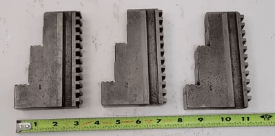 CHUCK JAWS – 3 PIECE SET (SET OF 3 JAWS) - MACHINE TOOLING