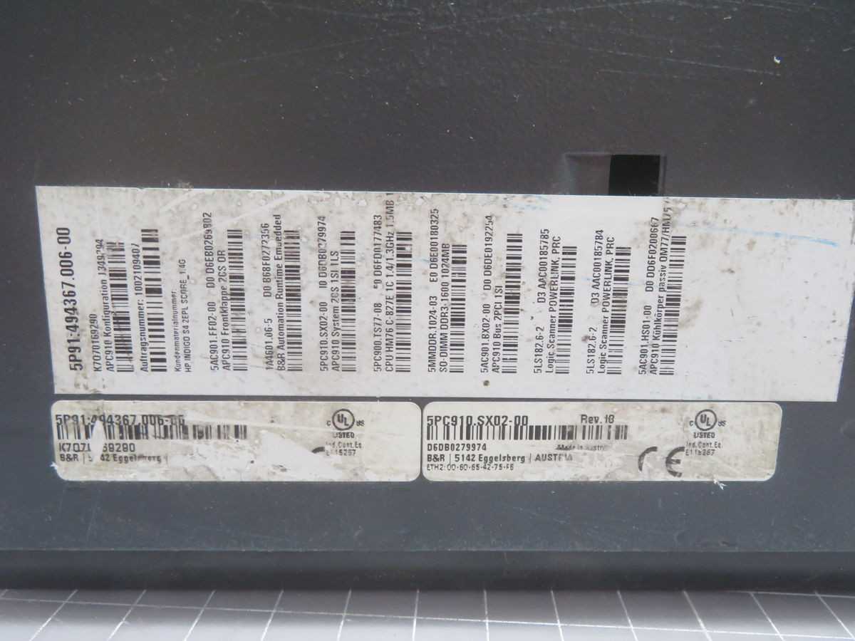 B&R, 910 5P91:494367.006-00, OTHER MACHINE CONTROLS, 1.8 GHZ CPU, 1 GB RAM, 24 VDC - AUTOMATION & CONTROLS