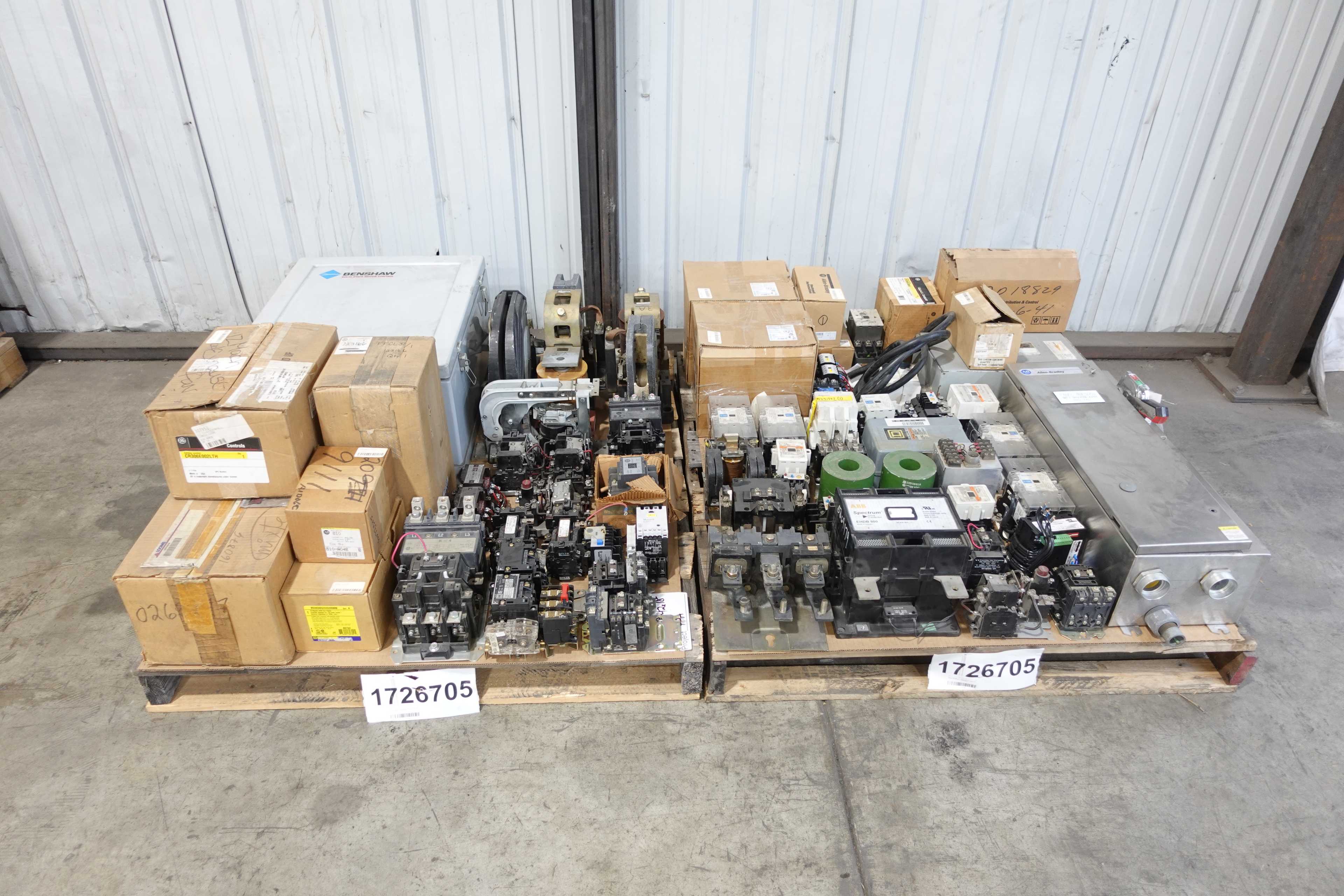 SKU 1726705 - 2 PALLETS OF ASSORTED MOTOR STARTERS, CONTACTORS AND OVERLOAD RELAYS - AUTOMATION & CONTROLS
