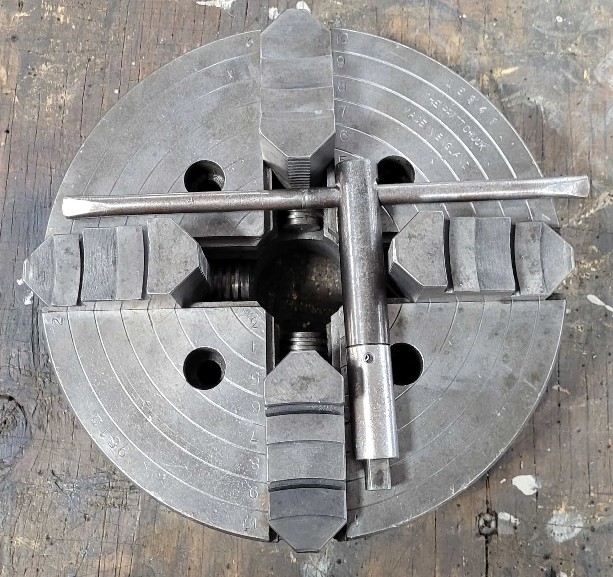 10IN PRATT CHUCK – 4 JAW - FLAT BACK - MACHINING TOOLING & PARTS