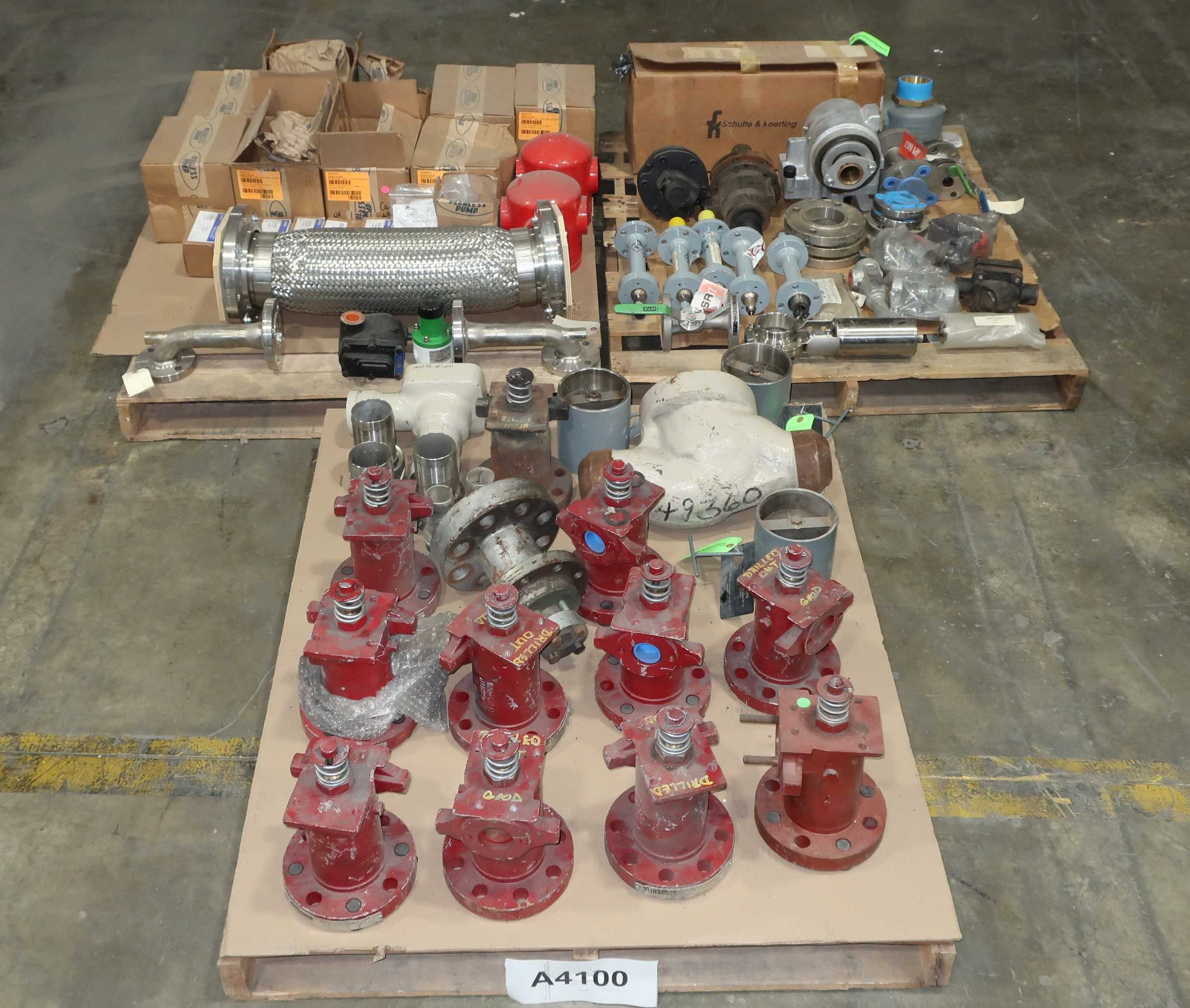 3 PALLETS OF ASSORTED VALVE REPLACEMENT PARTS - VALVES
