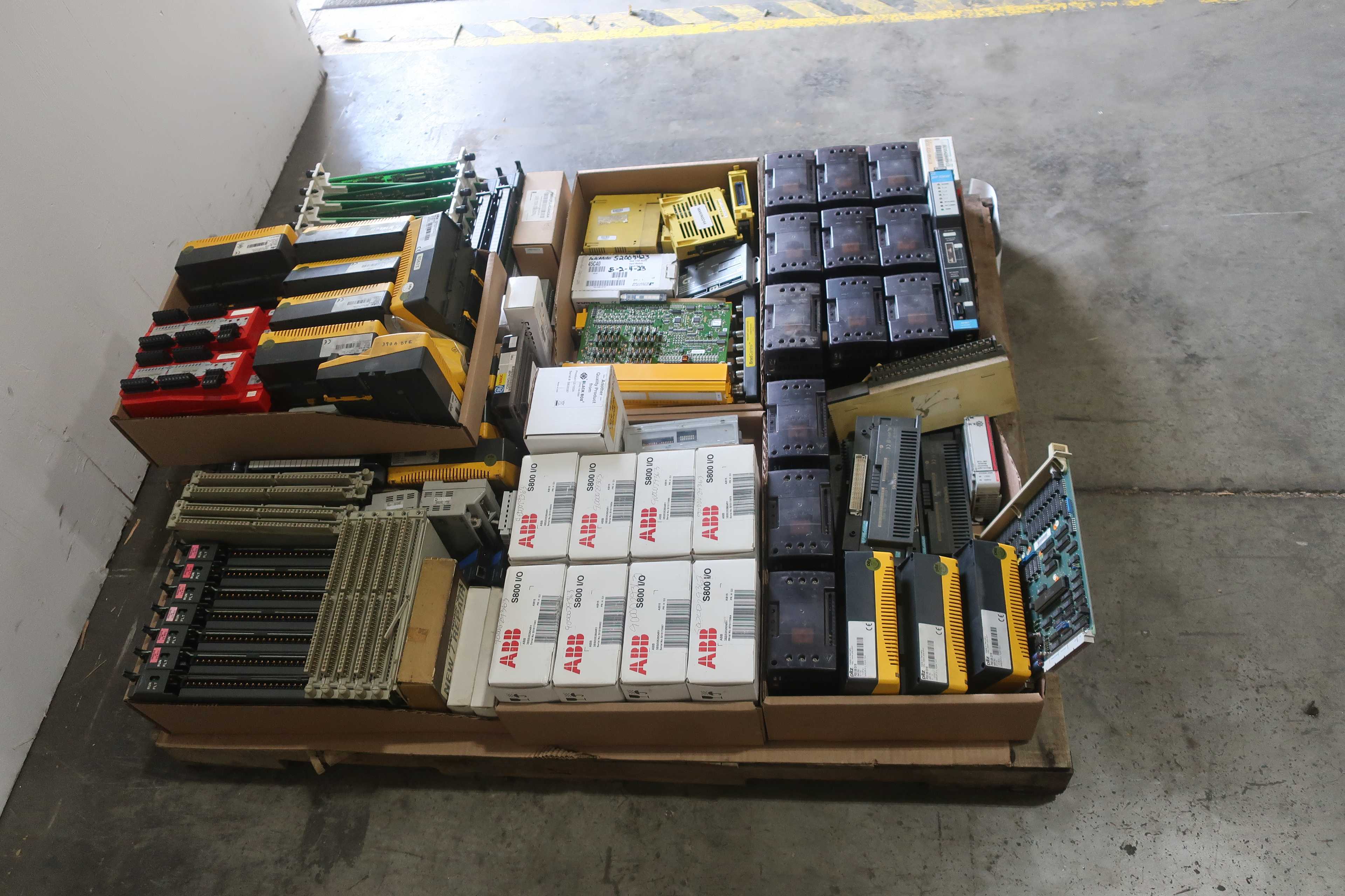 SKU 1762725 - PALLET OF ASSORTED MODULES, CONTROLERS, I/O, INPUT, OUTPUT, MEMORY, ETHERNET - AUTOMATION & CONTROLS