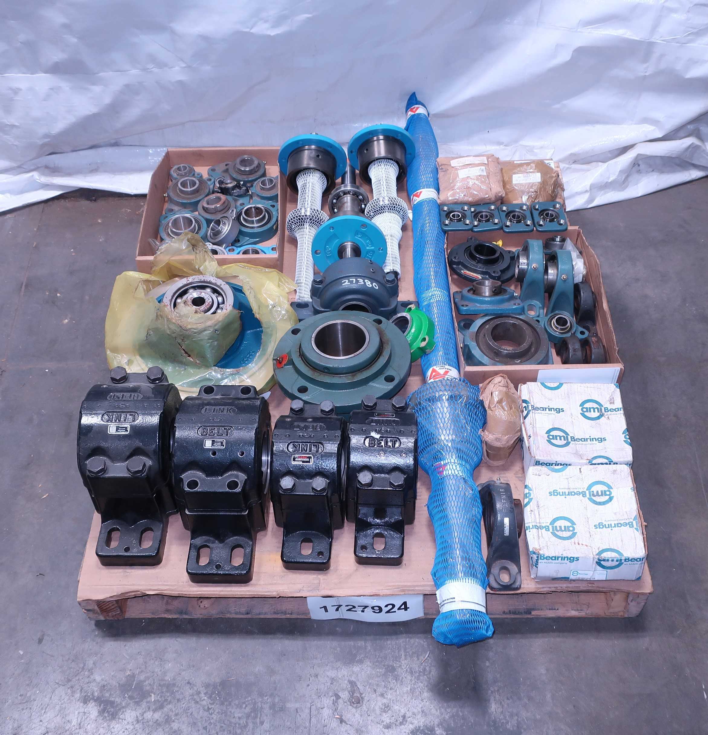 SKU 1727924 - PALLET OF ASSORTED BEARINGS, MOUNTED, HOUSINGS - BEARINGS