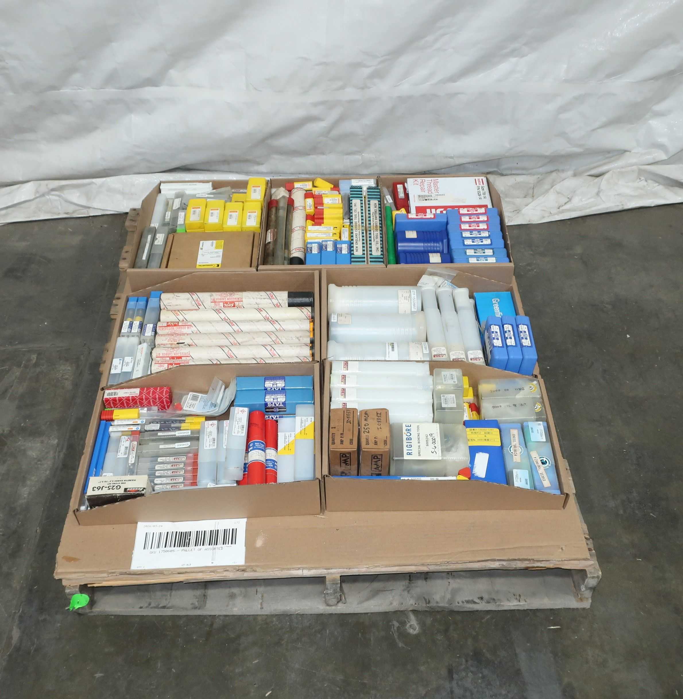 SKU 1750605- PALLET OF ASSORTED METALWORKING TOOLING - MACHINE TOOLING