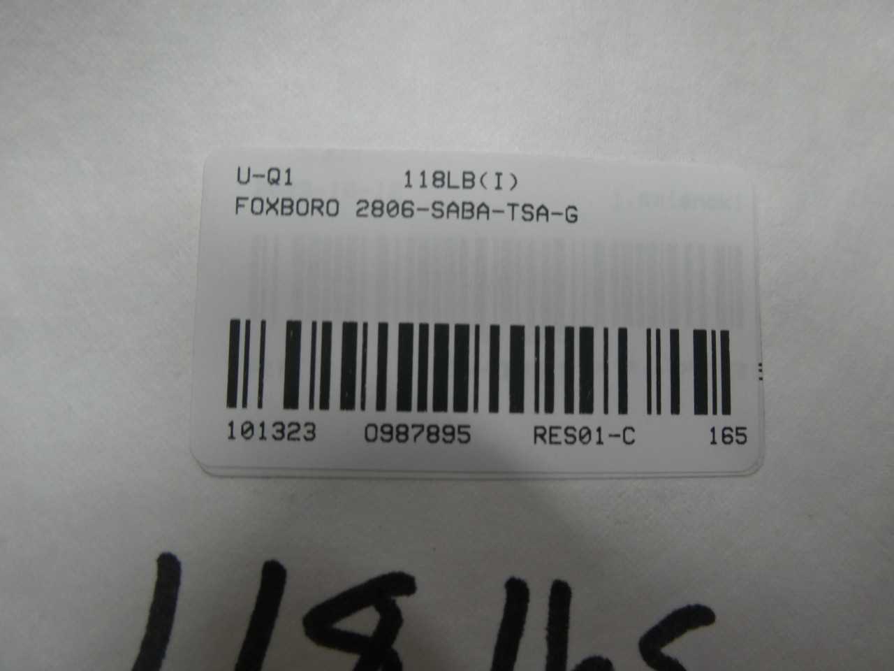 FOXBORO 2806-SABA-TSA-G FLOW METER - FLOW METER