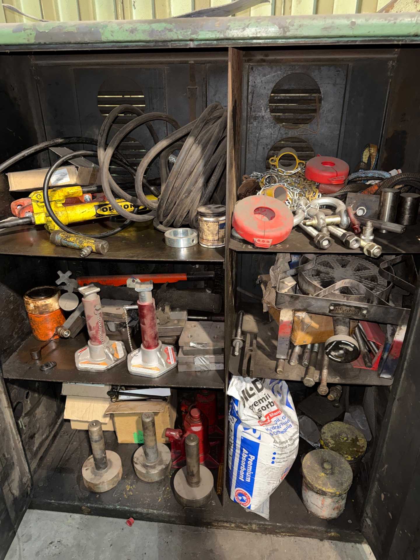 STORAGE CABINET WITH RIGGING TOOLS - FREE STANDING STORAGE CABINET