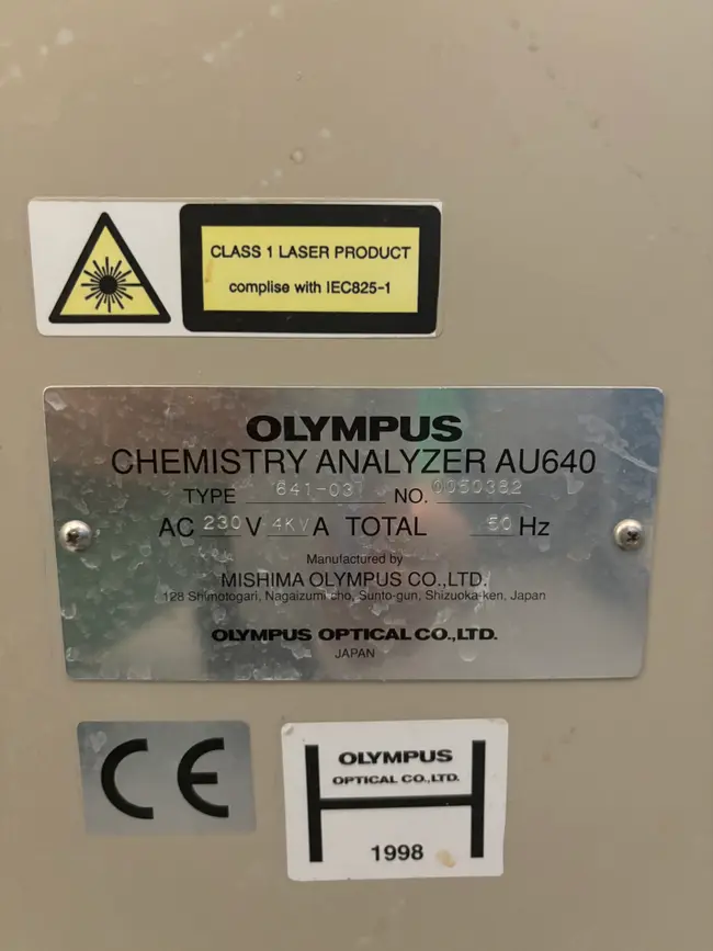 OLYMPUS AU640 CHEMISTRY ANALYZER - undefined
