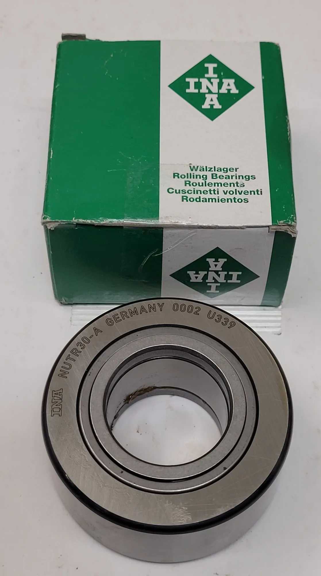 INA NUTR30-A YOKE TRACK ROLLER (62MM DIA, 30MM BORE, 13,300LB DYN LOAD) - MACHINE TOOLING