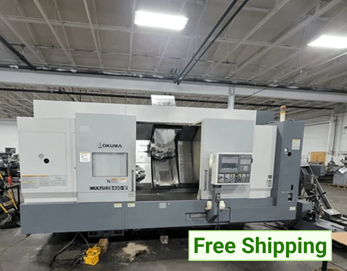 OKUMA MULTUS B400W MULTI-AXIS CNC TURNING CENTER WITH OSP-P200L CONTROL, 8-AXIS, 40-TOOL ATC - UNIVERSAL MACHINING CENTERS