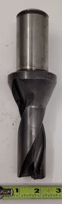 ISCAR DZ1375 INDEXABLE INSERTED DRILL, 1.375" DIA, 3.09" DEPTH, STRAIGHT SHANK, 2 FLUTE - MACHINE TOOLING