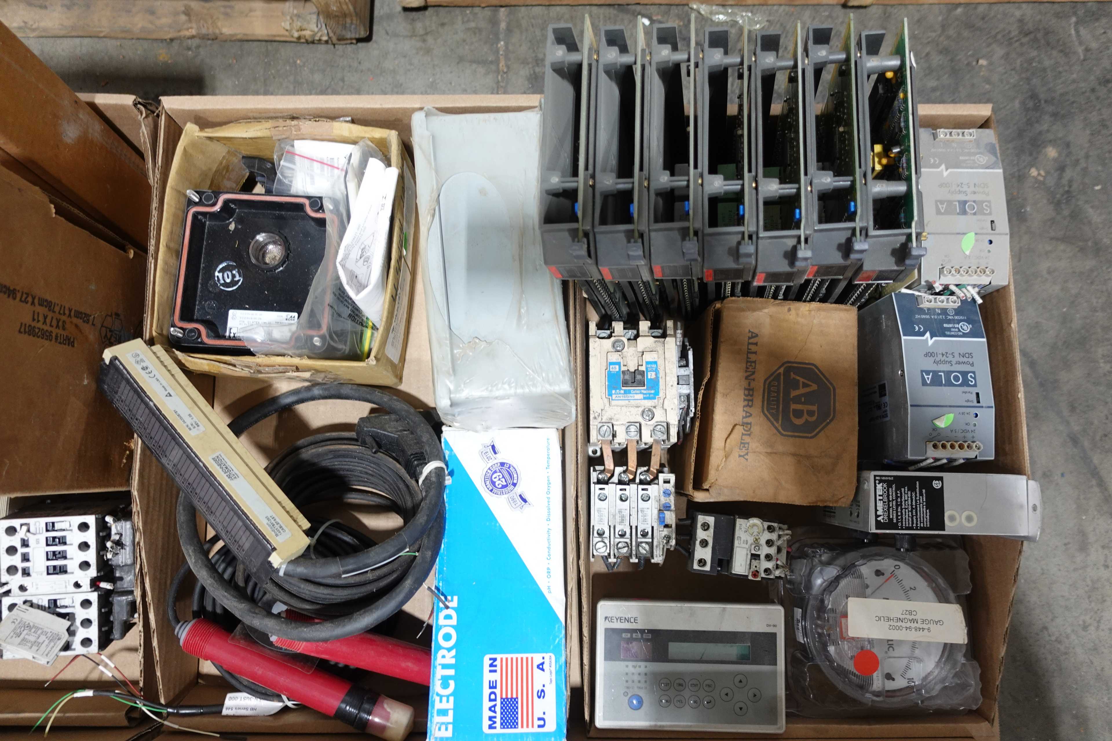5 PALLETS OF ASSORTED ELECTRICAL - ELECTRICAL COMPONENTS
