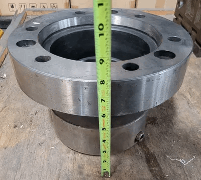 S-40 COLLET CHUCK 4-1/4" THROUGH HOLE, 7-3/4" TOP OD, 8" H - MACHINE TOOLING