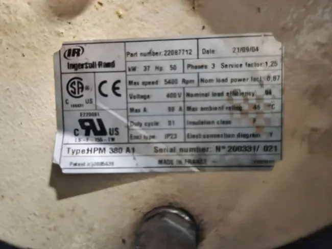 2004 INGERSOLL RAND IRN50H-CC COMPRESSOR - undefined
