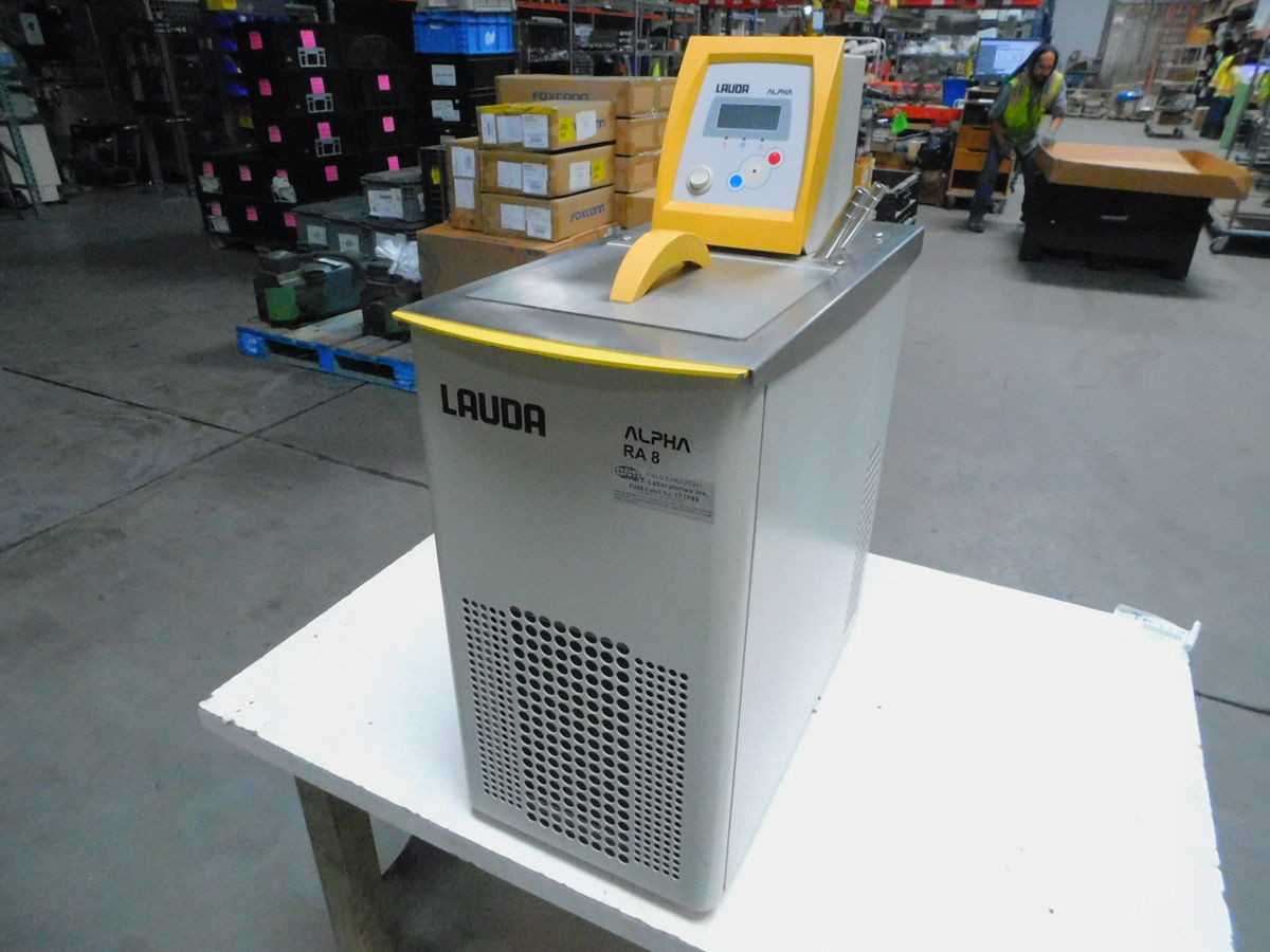 LAUDA ALPHA RA 8, CIRCULATOR, 8L BATH, -25-100C TEMP, +/-0.02K STABILITY, 1.5KW HEAT, 0.23KW COOL @ 20C, 120VAC - LAB & SCIENTIFIC