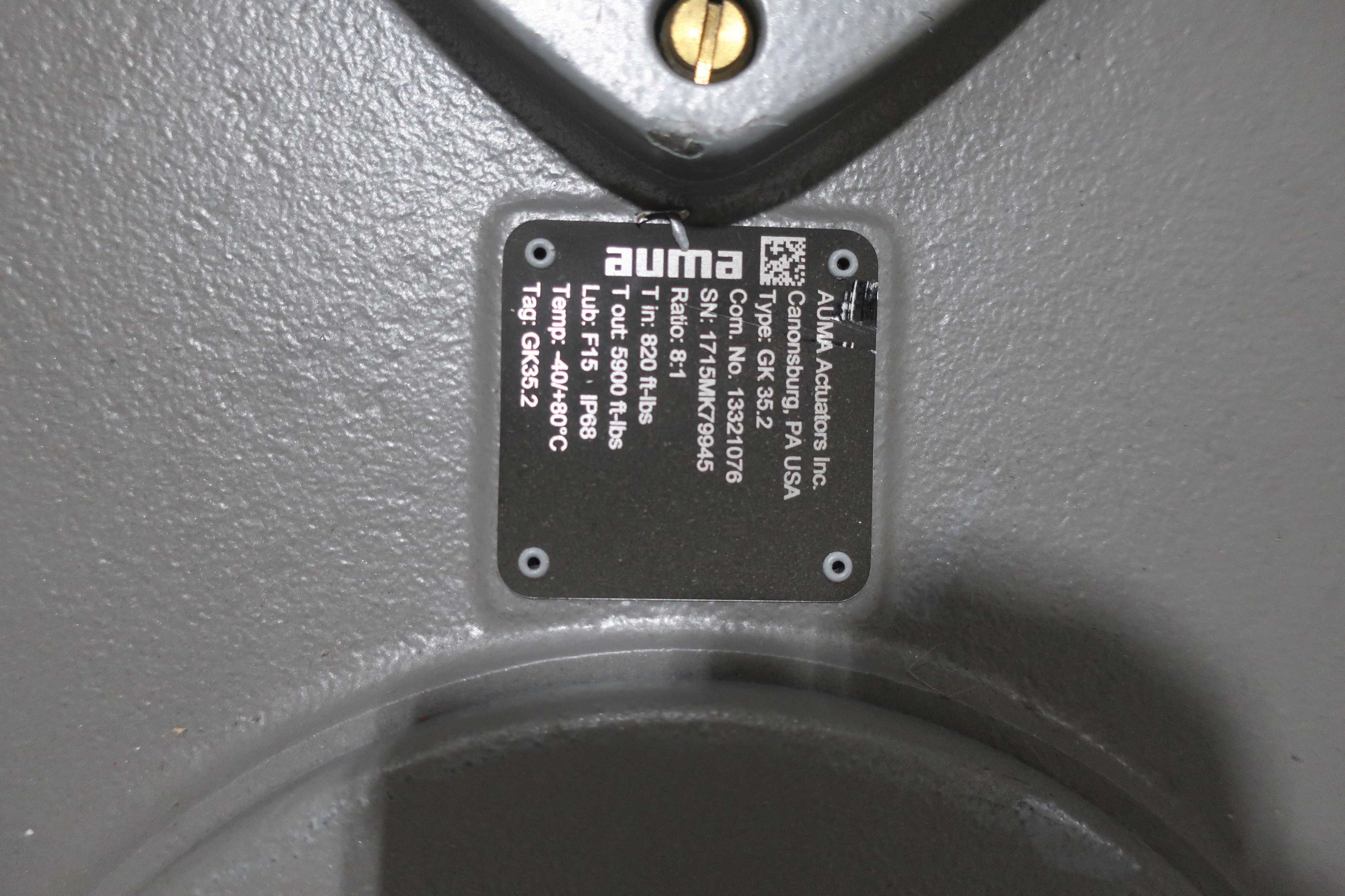 SKU 1735248 - AUMA GEAR REDUCER - GEAR REDUCERS