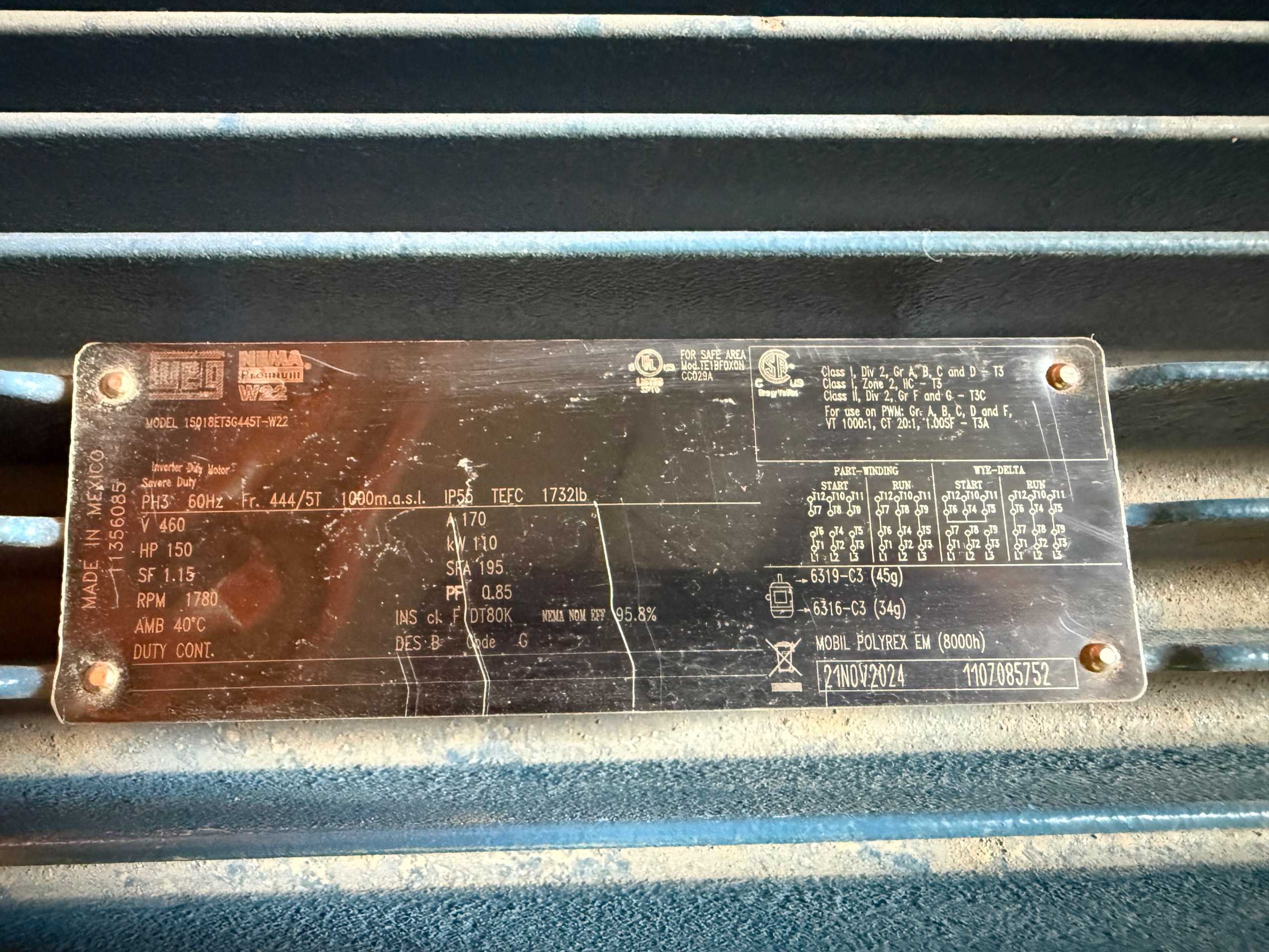 WEG 15018ET3G445T-W22 MOTOR - AC MOTOR