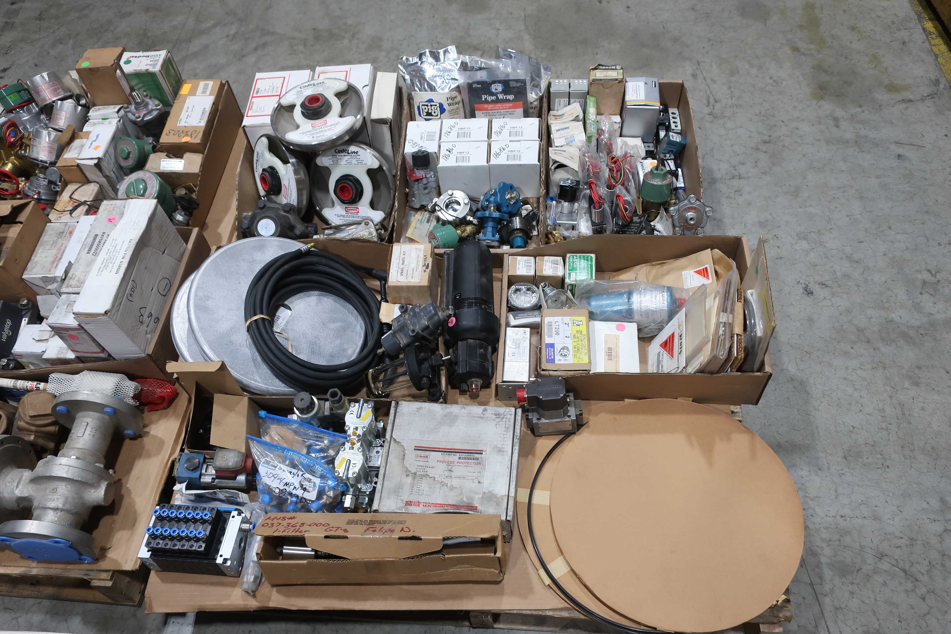 3 PALLETS OF ASSORTED VALVES AND VALVE PARTS - VALVE PARTS & ACCESSORIES
