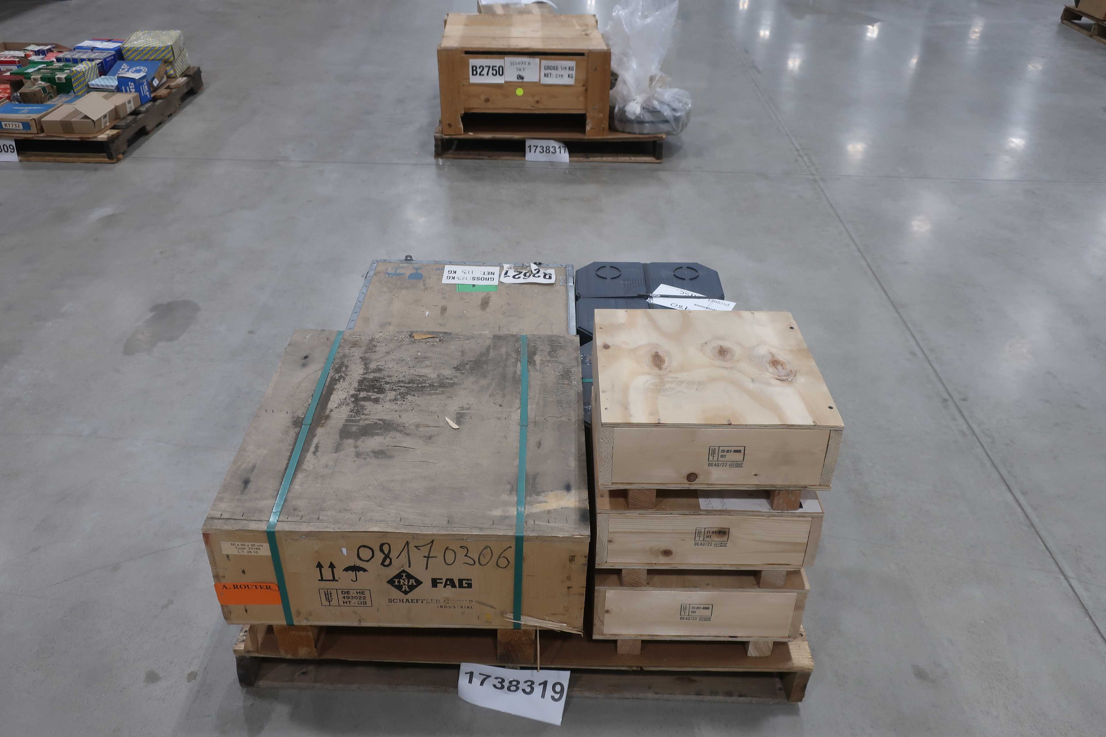 SKU 1738319 - PALLET OF ASSORTED ROLLER BEARINGS, NTN, FAG, SKF