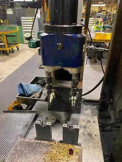 HACKETT/SUHNER MONOMASTER 14" TWIN SPINDLE DRILL W/ MH20/10 POLYDRILL HEAD - DRILLING MACHINES