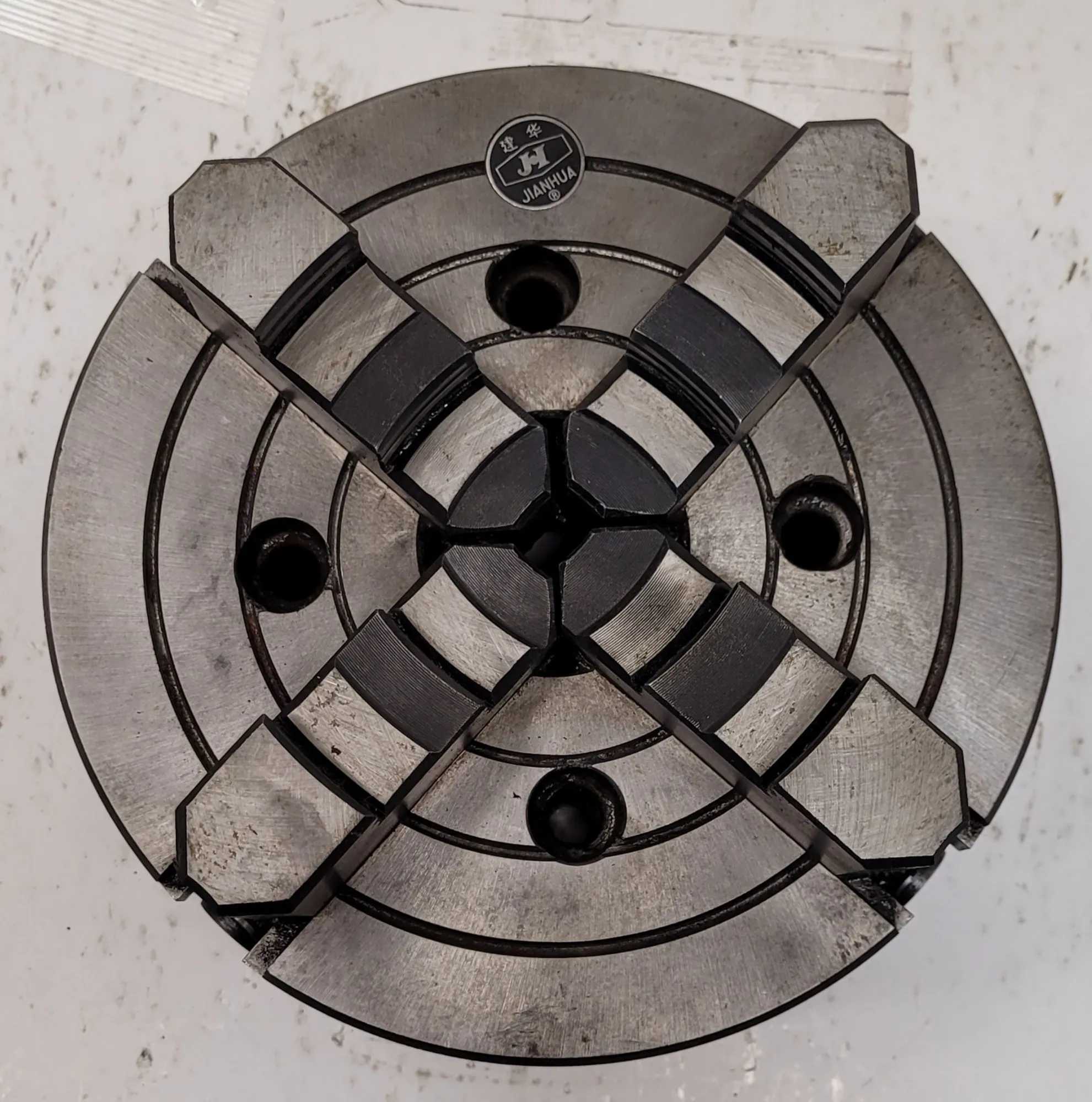 JIANHUA LATHE CHUCK, 8 INCH DIAMETER, 4 JAW, 2 INCH THROUGH HOLE - MACHINE TOOLING