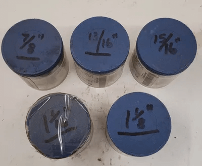 HARDINGE S16 COLLET PAD SET OF 5, SIZES: 13/16, 1-1/16, 15/16, 1-1/8, 7/8 - MACHINE TOOLING