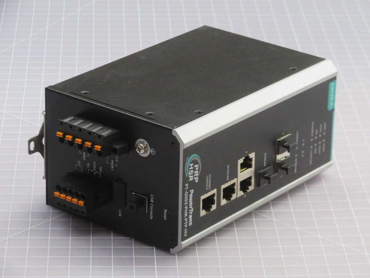 MOXA PT-G503-PHR-PTP-HV, INDUSTRIAL SWITCH, 3 GE, 110-220V AC DUAL PWR, -40 TO 85C, IEC 61850-3 - SWITCHES