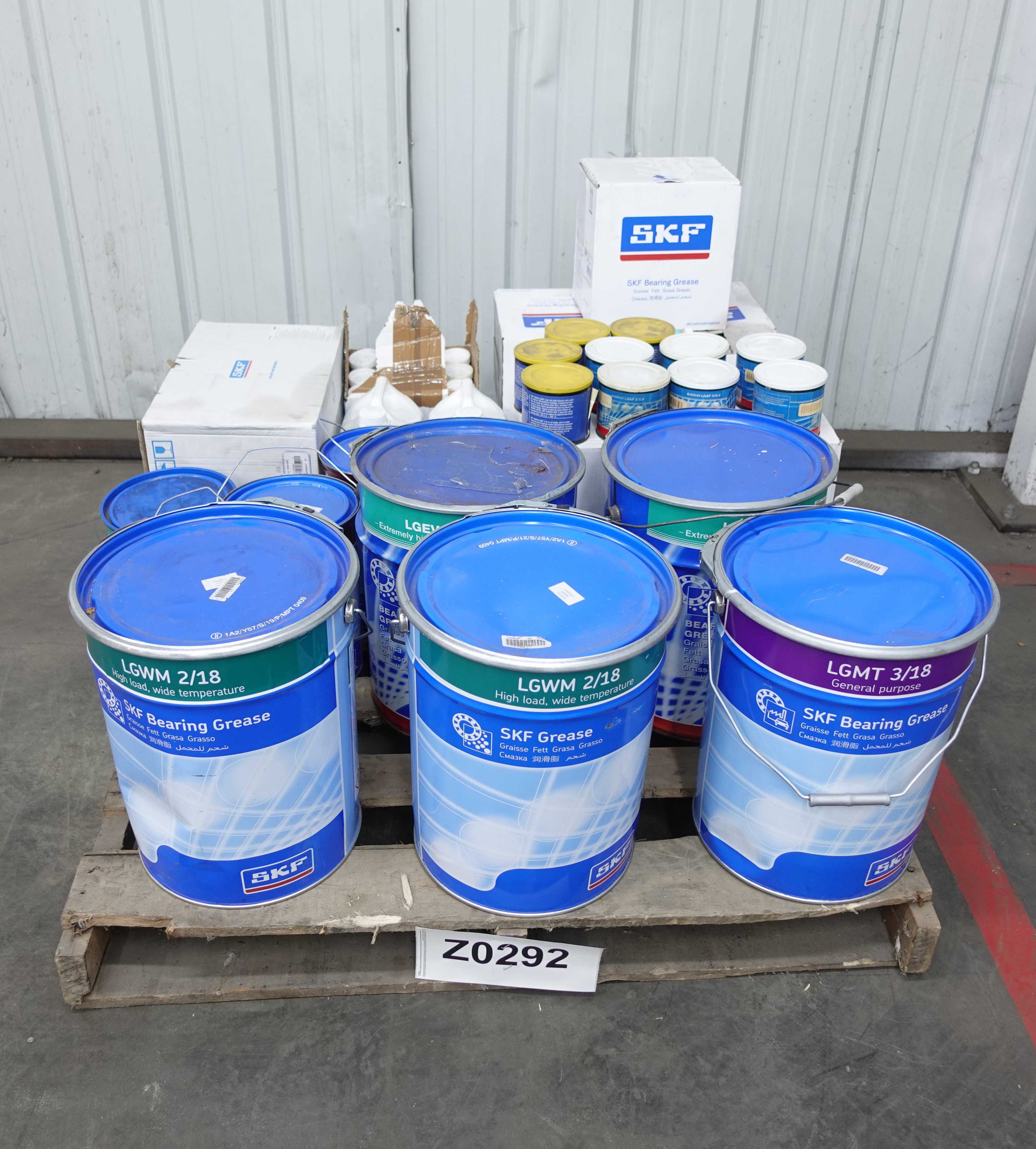 PALLET OF ASSORTED SKF GREASE AND LUBRICANTS - MISCELLANEOUS