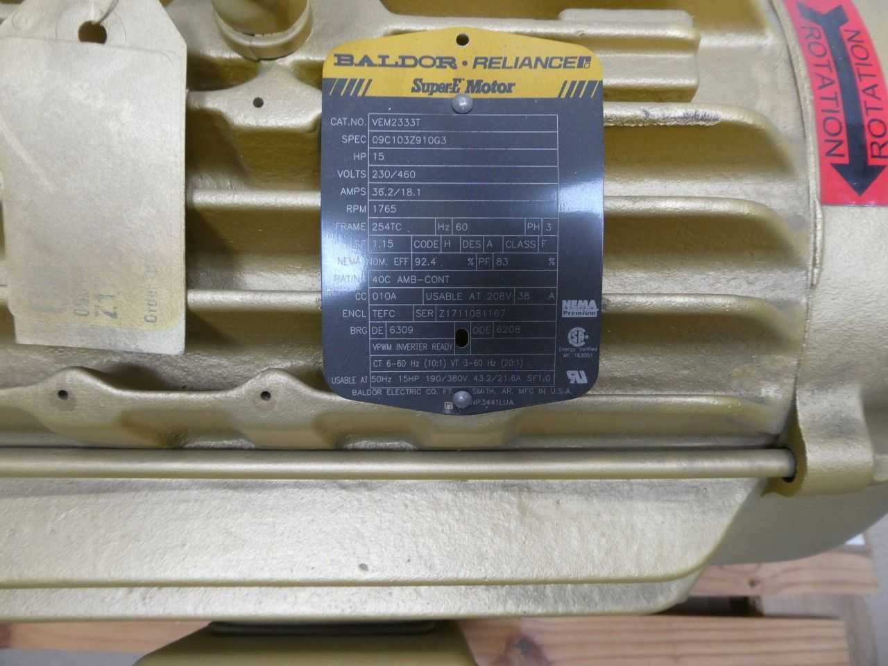 SKU 1067413 - BALDOR VEM2333T SUPER-E MOTOR - AC MOTOR
