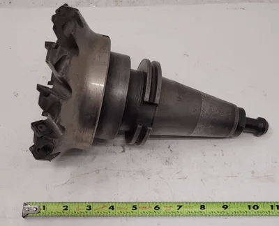 INGERSOLL 5N6J-60R00 FACE MILL W/ CAT 50 HOLDER, 6.000IN CUTTING DIA, 12 TEETH - MACHINE TOOLING