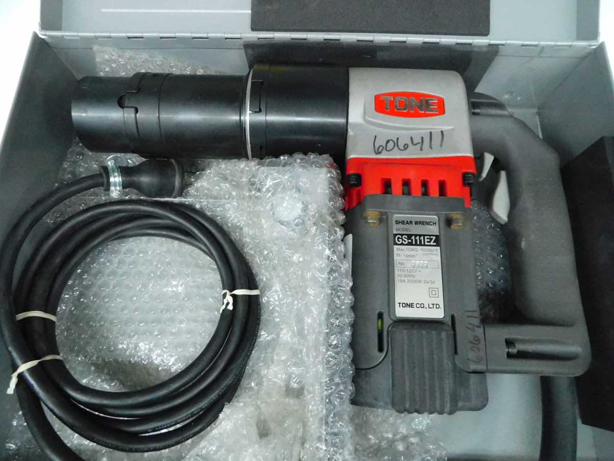 TONE GS-111EZ, HAND TOOLS, 2000W INPUT, 120 VAC, 1400 NM MAX TORQUE, 10 RPM, 7.6 KG WEIGHT - HAND TOOLS