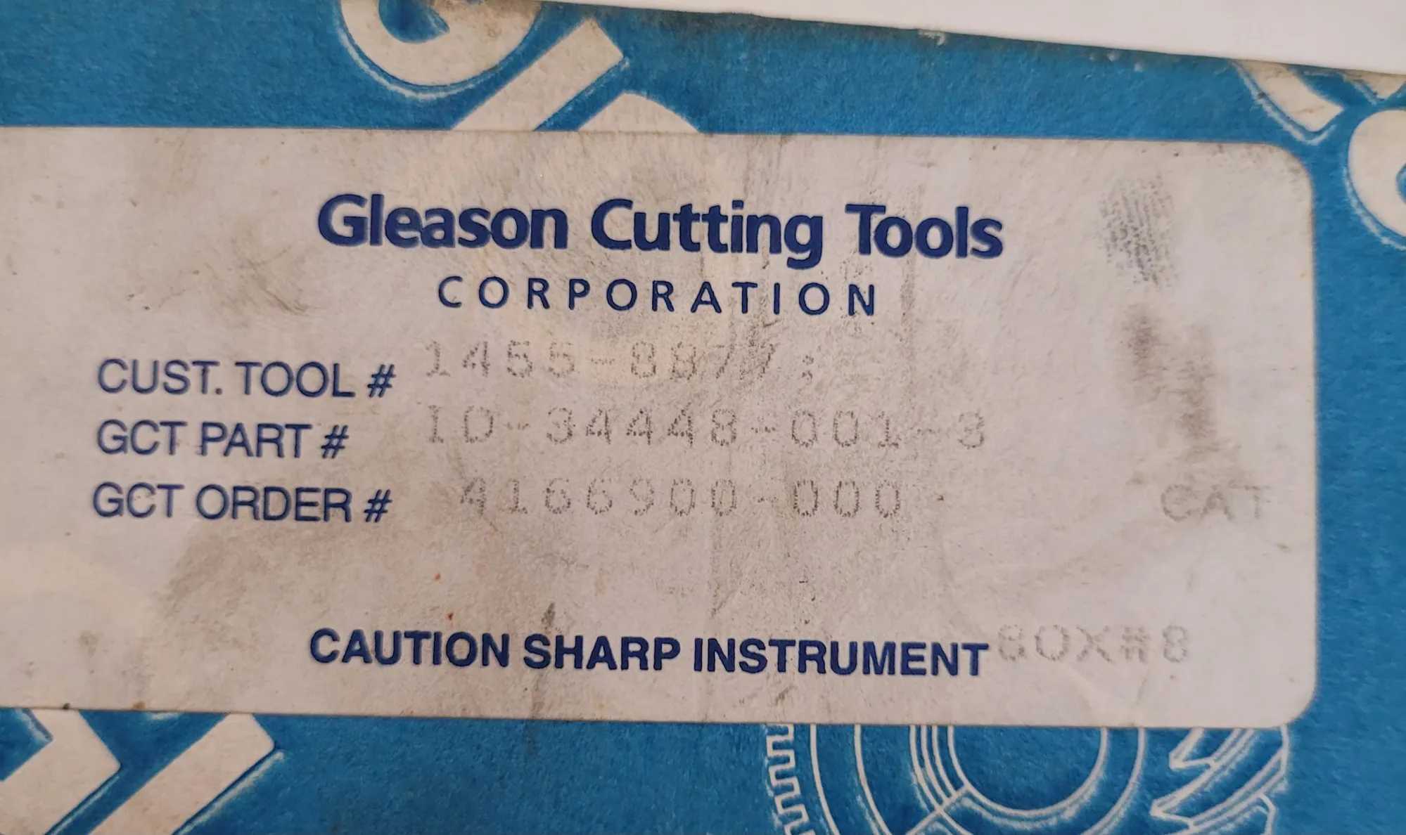 GLEASON CUTTING TOOL TL # 1455-8877 - 30 TEETH, 1.75" ARBOR, 3.84" OVERALL DIAMETER - MACHINE TOOLING