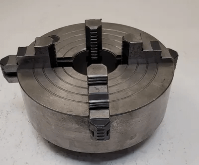 BISON 10" 4-JAW CHUCK WITH D1-6 BACKPLATE - MACHINE TOOLING