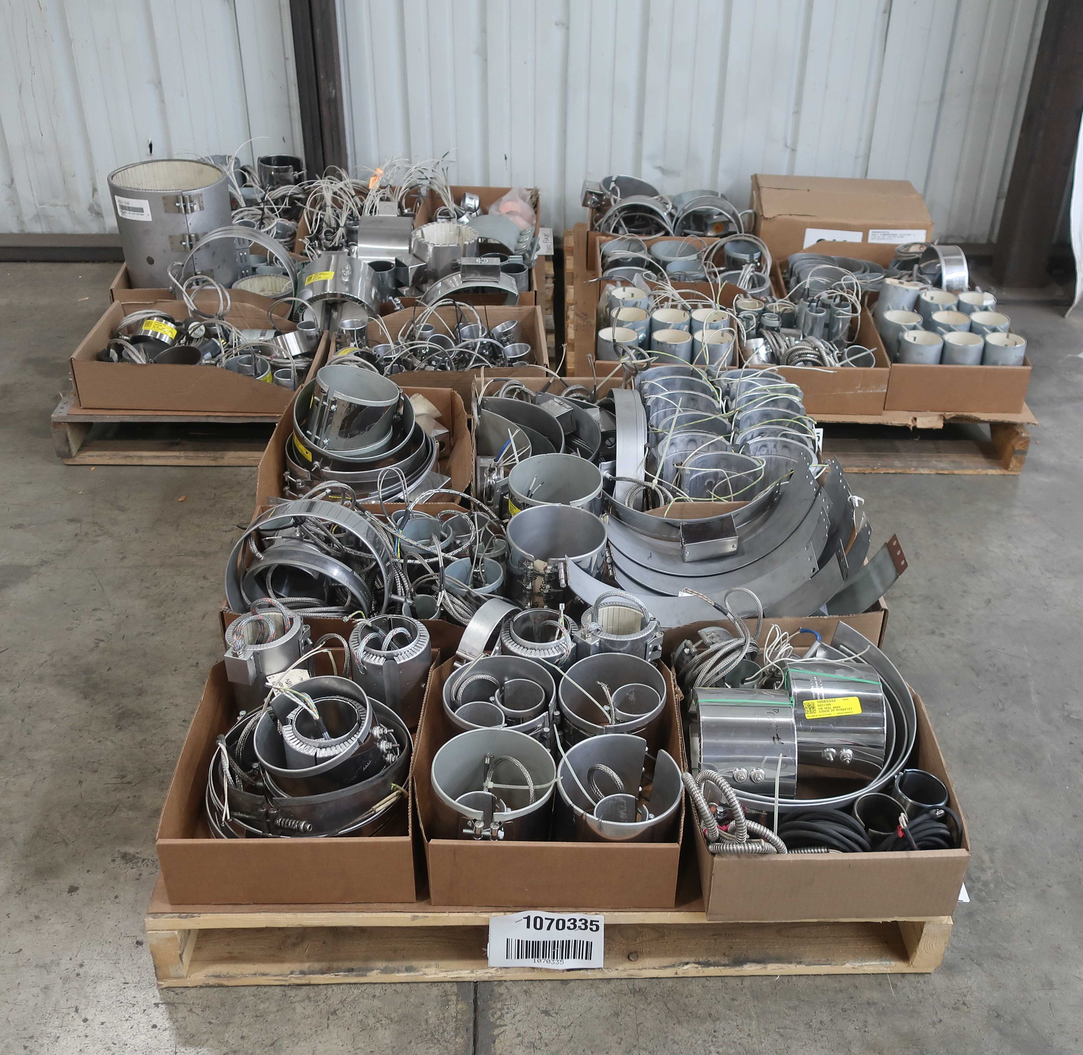 3 PALLETS OF ASSORTED STAINLESS STEEL BAND HEATERS