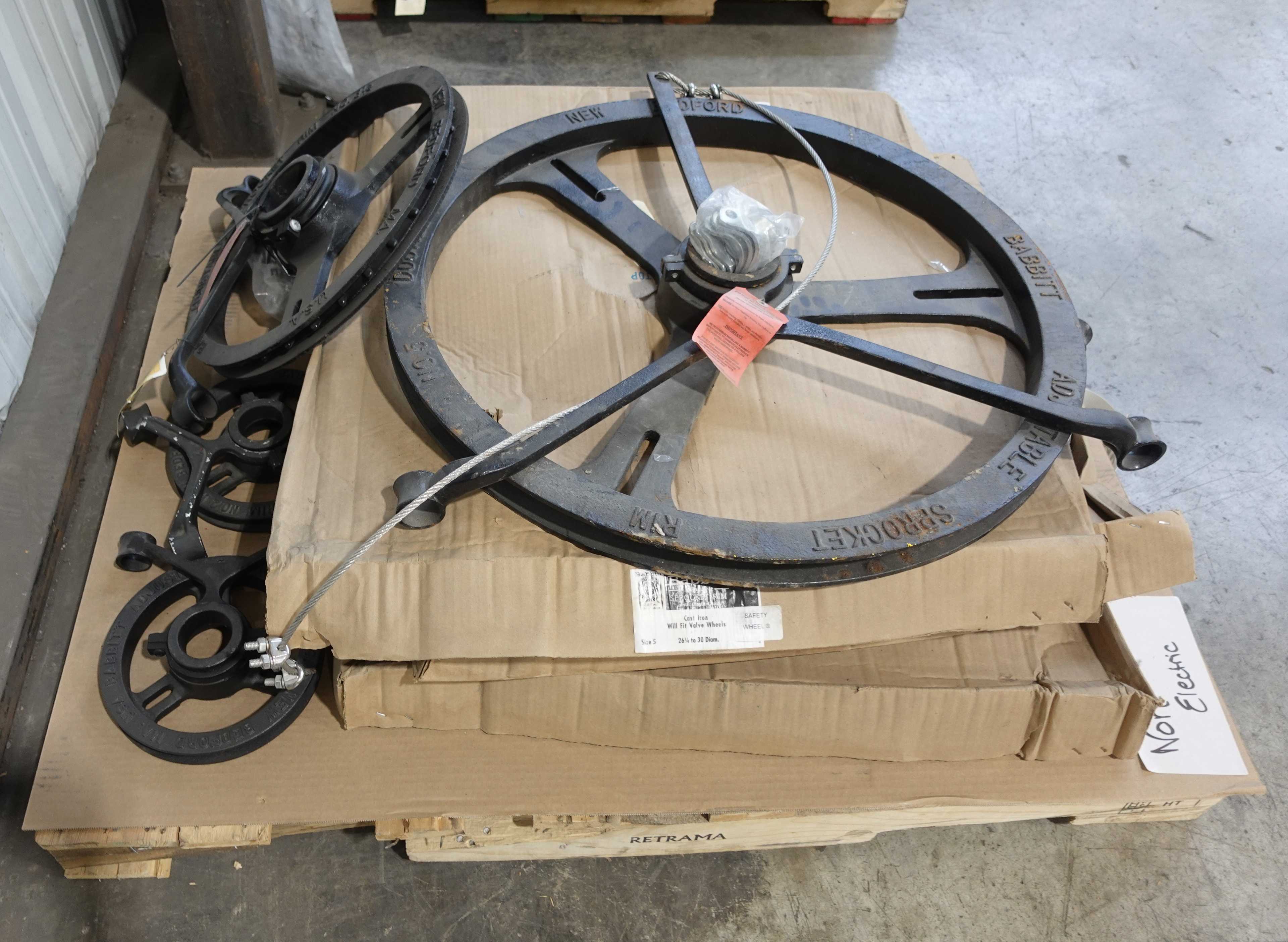 SKU 1736851 - PALLET OF ASSORTED BABBITT CHAIN WHEELS - POWER TRANSMISSION