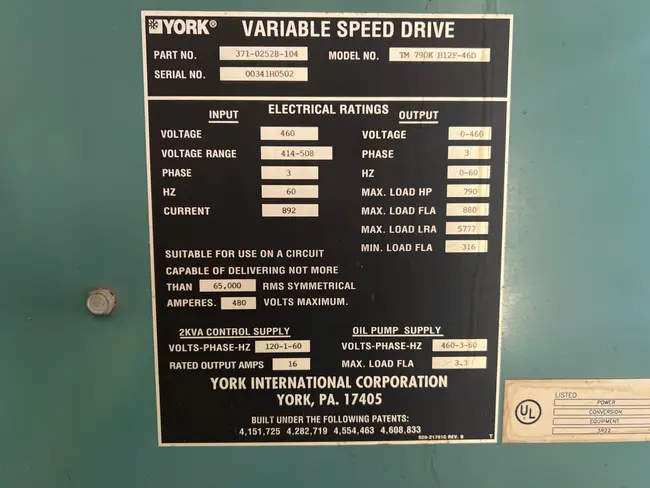 YORK YKFCFDH7CVESVSD LIQUID CHILLING SYSTEM - undefined