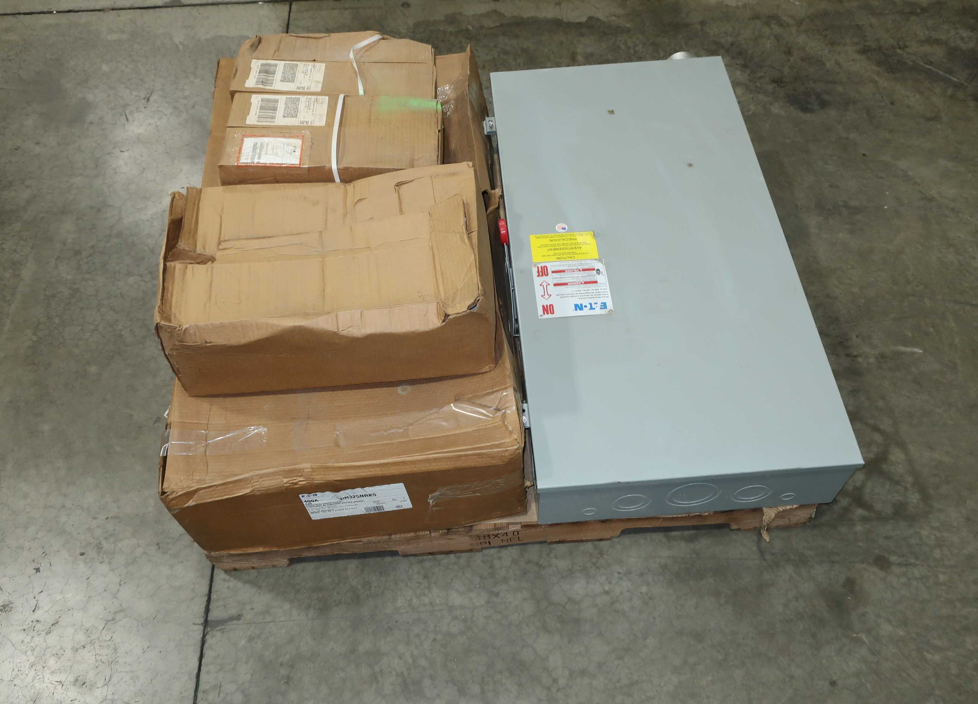 PALLET OF ASSORTED HEAVY DUTY SAFETY SWITCHES - SWITCHES