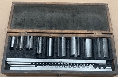 DUMONT MINUTE MAN #10 13 PC 18 COMBO HSS FRACTIONAL KEYWAY BROACH SET - MACHINE TOOLING
