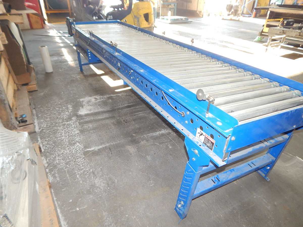 ATLANTIS TECHNOLOGIES 32X144 SIDE OUT CONVEYOR, 32X144 IN SURFACE, 120V AC POWER, 1-PHASE - CONVEYORS