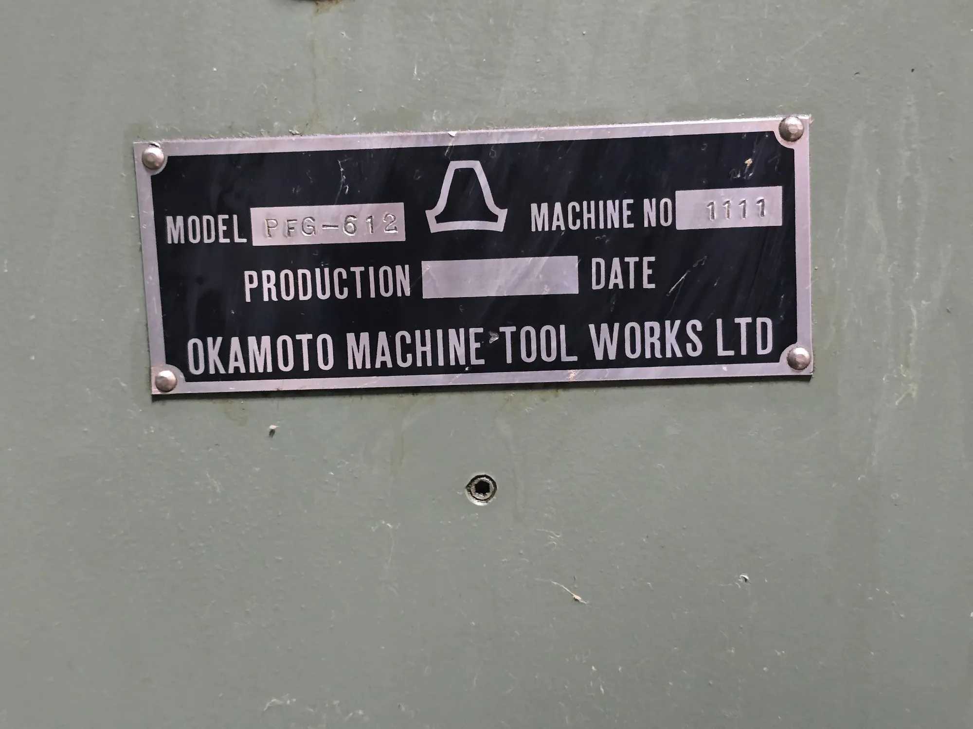 OKAMOTO LINEAR 618 MANUAL SURFACE GRINDER, 6" X 18" CHUCK, 2 HP, LINEAR BALL BEARING WAYS - SURFACE GRINDERS