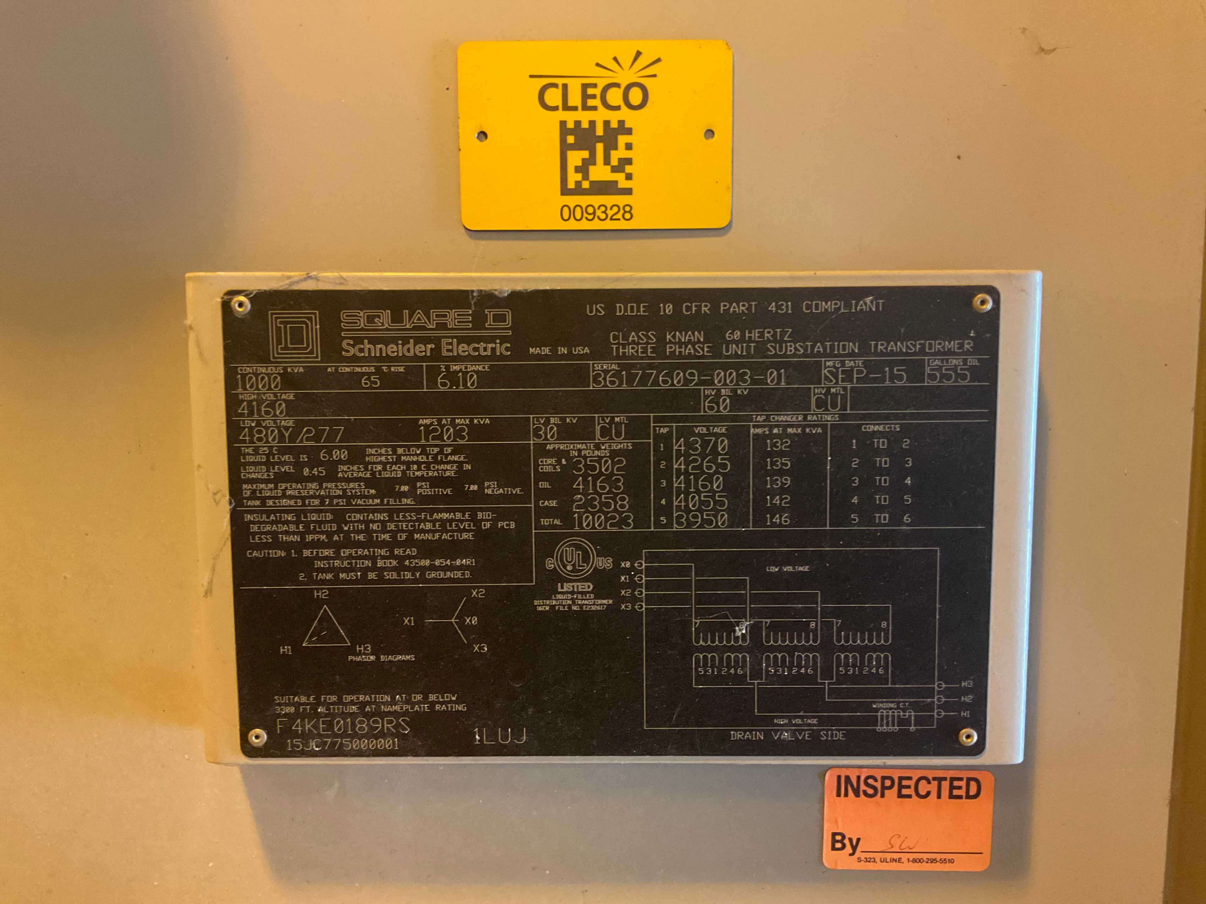 SQUARE D F4KE0189RS TRANSFORMER - POWER TRANSFORMER