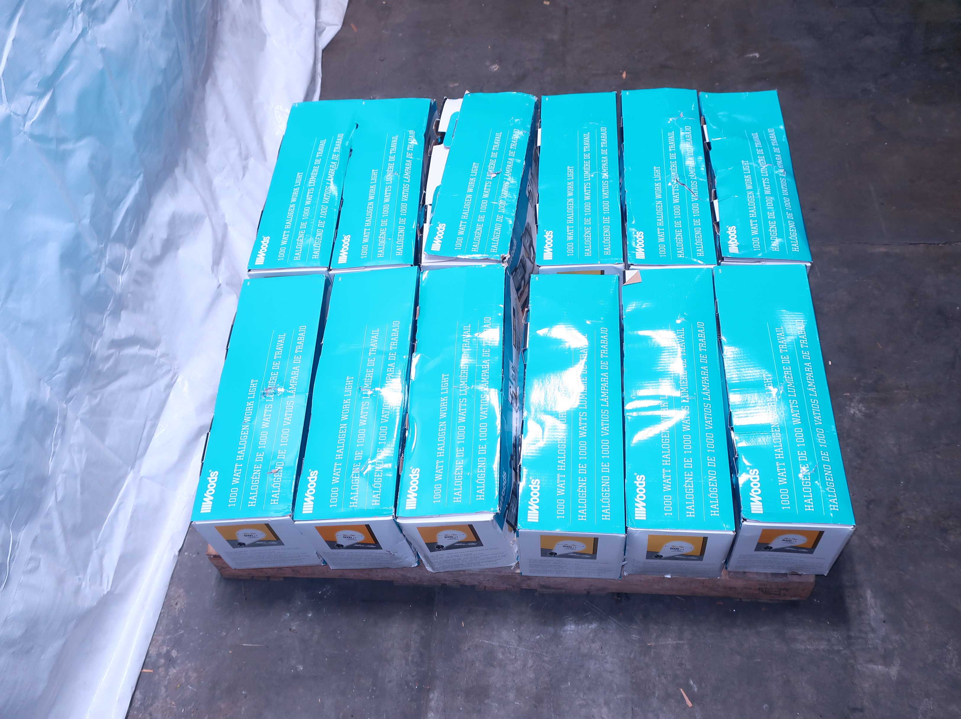PALLET OF HALOGEN WORK LIGHTS - LIGHTING