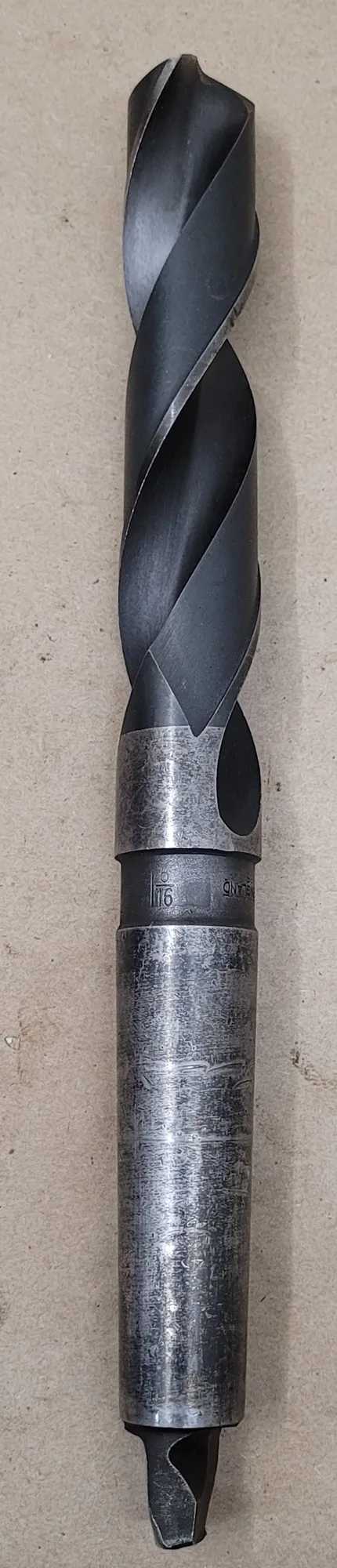 HSS TWIST DRILL, 1-5/16" DIAMETER, 13.5" OAL, 4MT SHANK, 2 SPIRAL FLUTES, 7-5/8" FLUTE LENGTH - MACHINE TOOLING